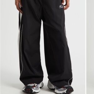 Salomon Black Track Joggers with White Side Piping